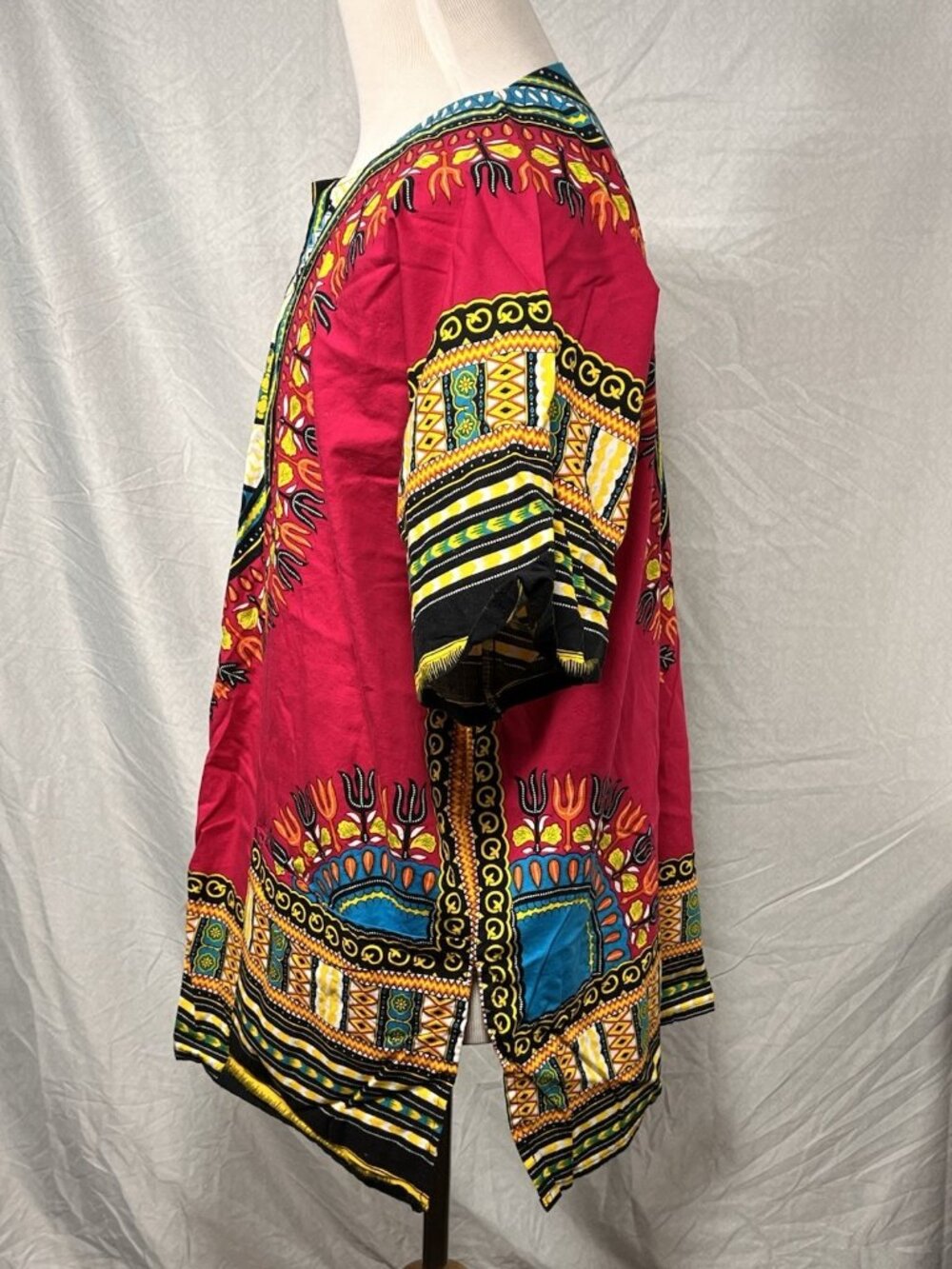 Klub Kool Dashiki Shirt Mens XL African Tribal Print Short Sleeve Tunic - Picture 4 of 13
